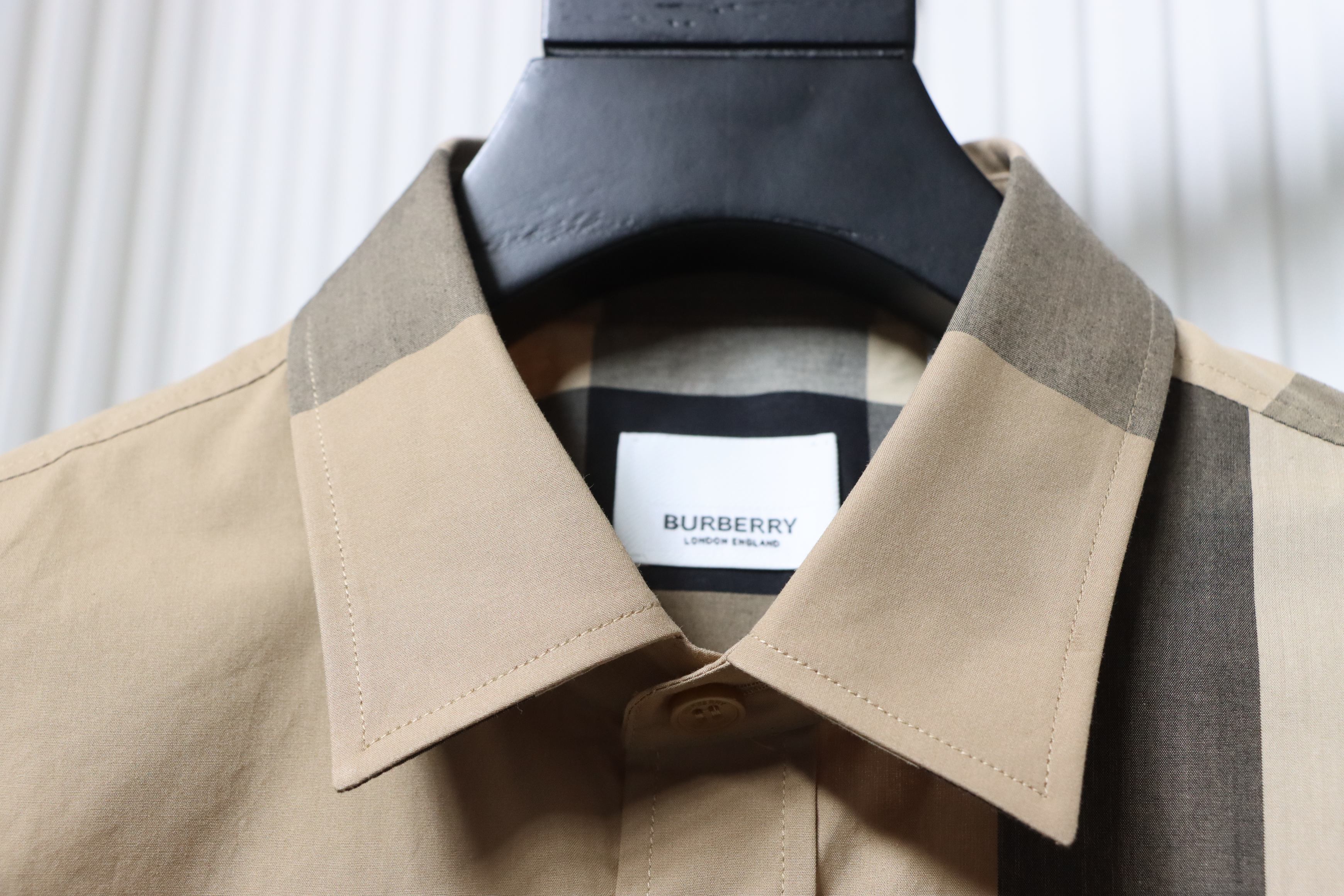 BURBERRY Check Cotton Shirt Style 1