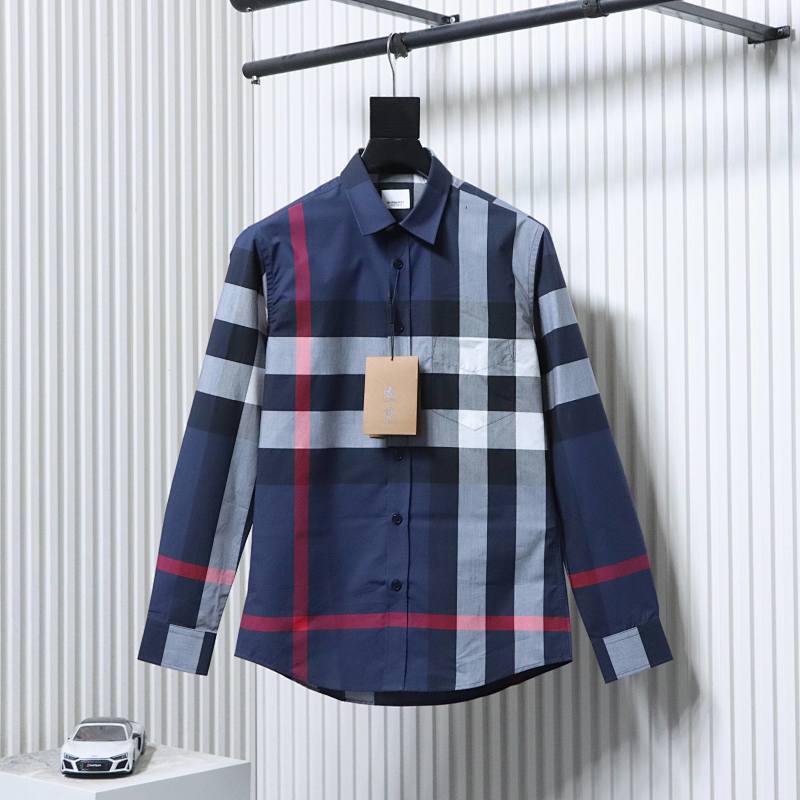BURBERRY Check Cotton Shirt Style 2