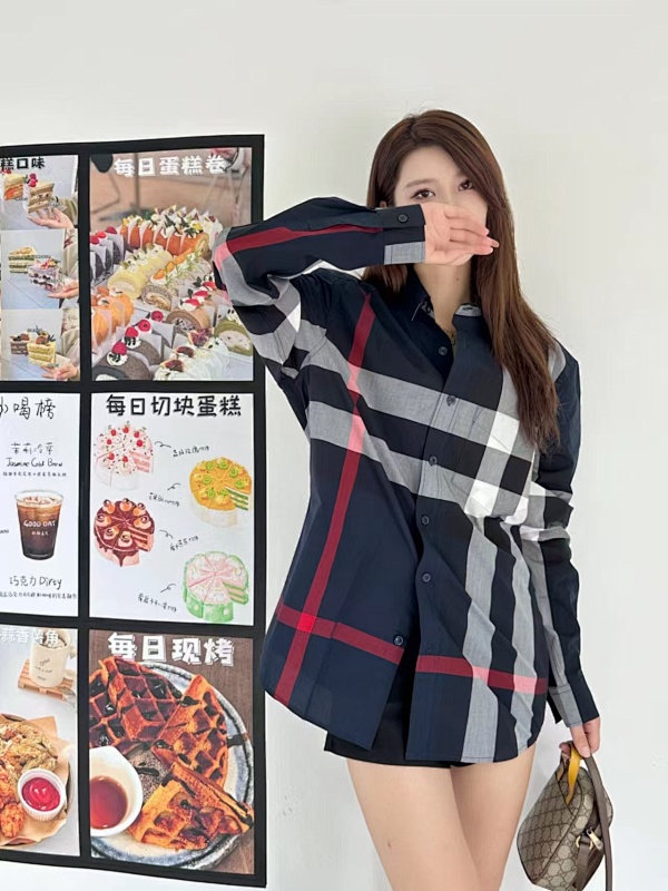 BURBERRY Check Cotton Shirt Style 2