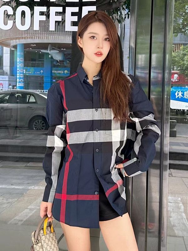 BURBERRY Check Cotton Shirt Style 2