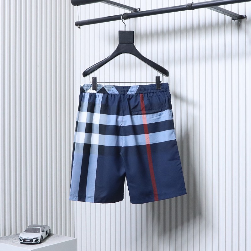 BURBERRY Check Drawstring Mesh Lining Beach Shorts Style 1