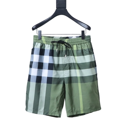 BURBERRY Check Drawstring Mesh Lining Beach Shorts Style 2 01