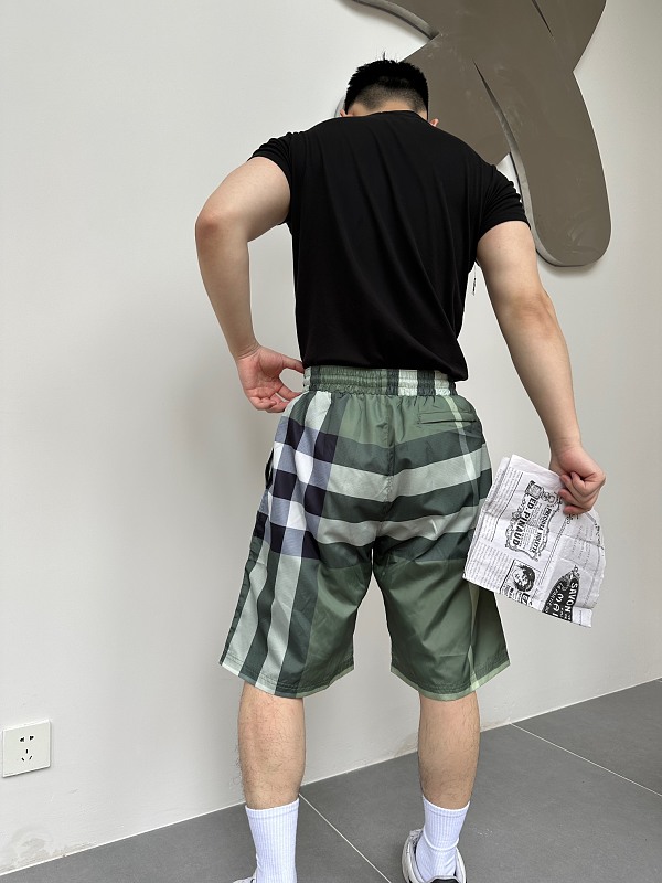 BURBERRY Check Drawstring Mesh Lining Beach Shorts Style 2