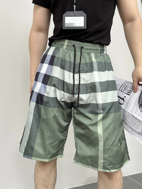 BURBERRY Check Drawstring Mesh Lining Beach Shorts Style 2