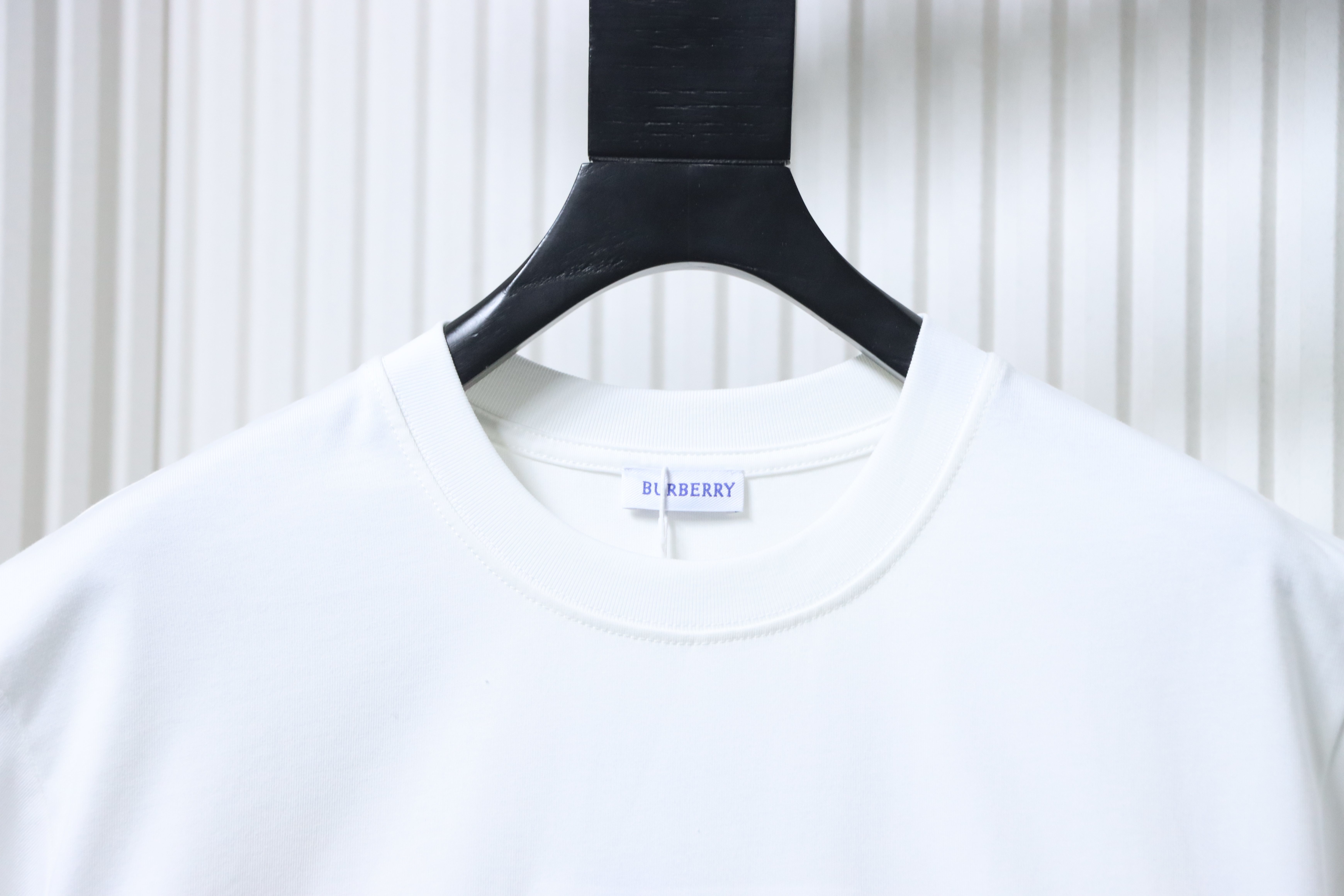 BURBERRY Check Embroidery Letter Short Sleeve T-Shirt Style 4