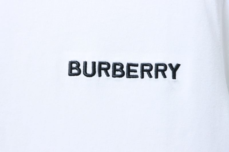 BURBERRY Check Embroidery Logo Short Sleeve T-Shirt Style 1