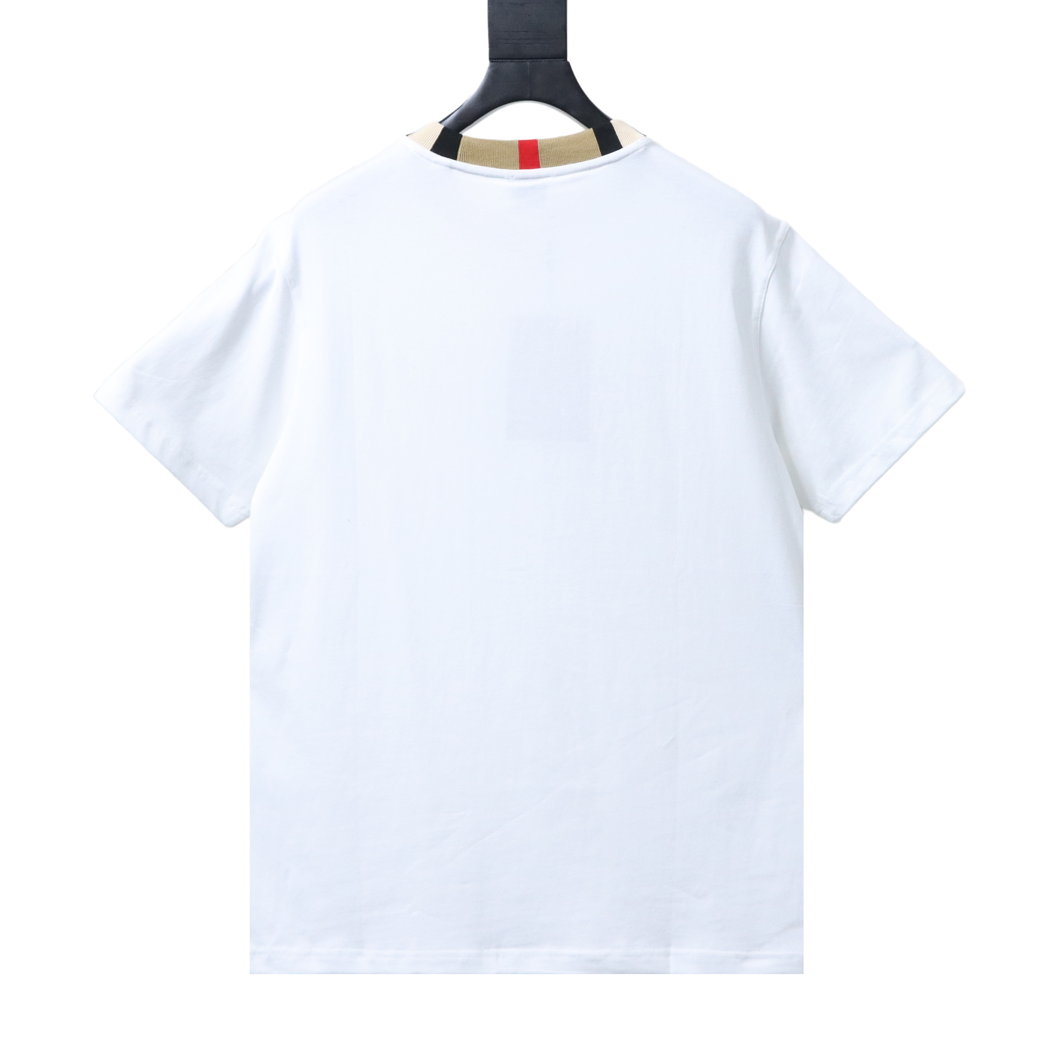 BURBERRY Check Embroidery Logo Short Sleeve T-Shirt Style 1