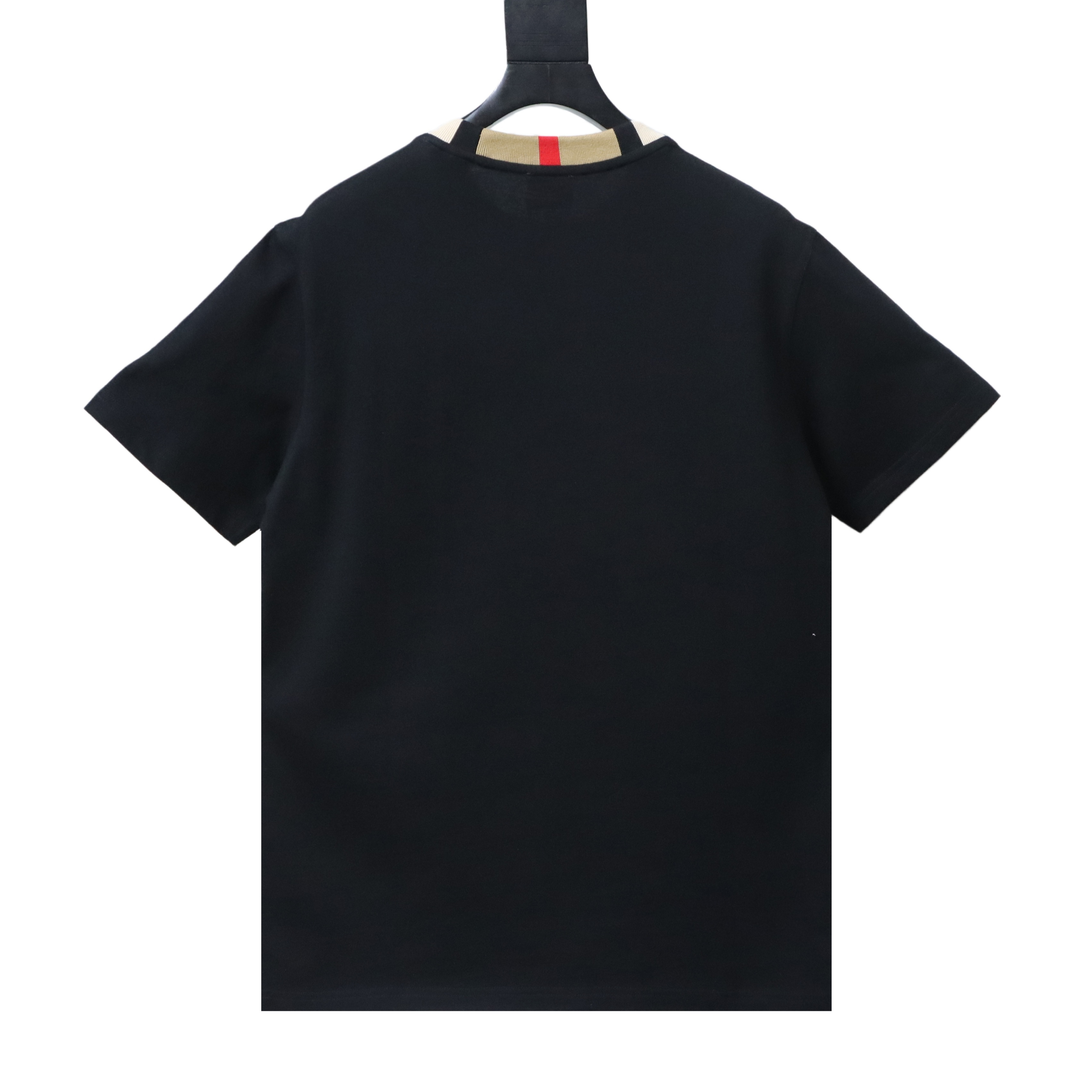 BURBERRY Check Embroidery Logo Short Sleeve T-Shirt Style 2