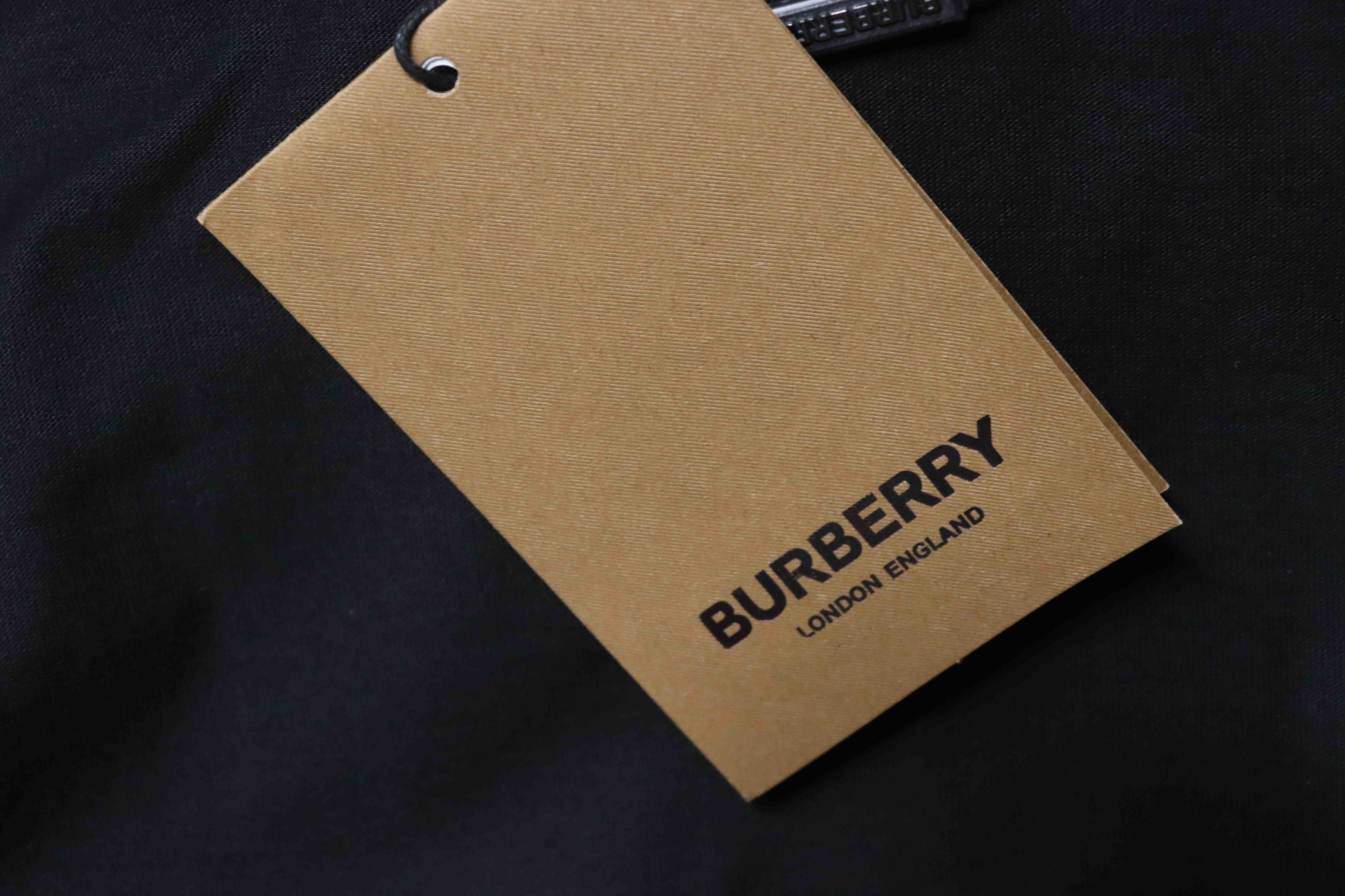 BURBERRY Check Embroidery Logo Short Sleeve T-Shirt Style 2