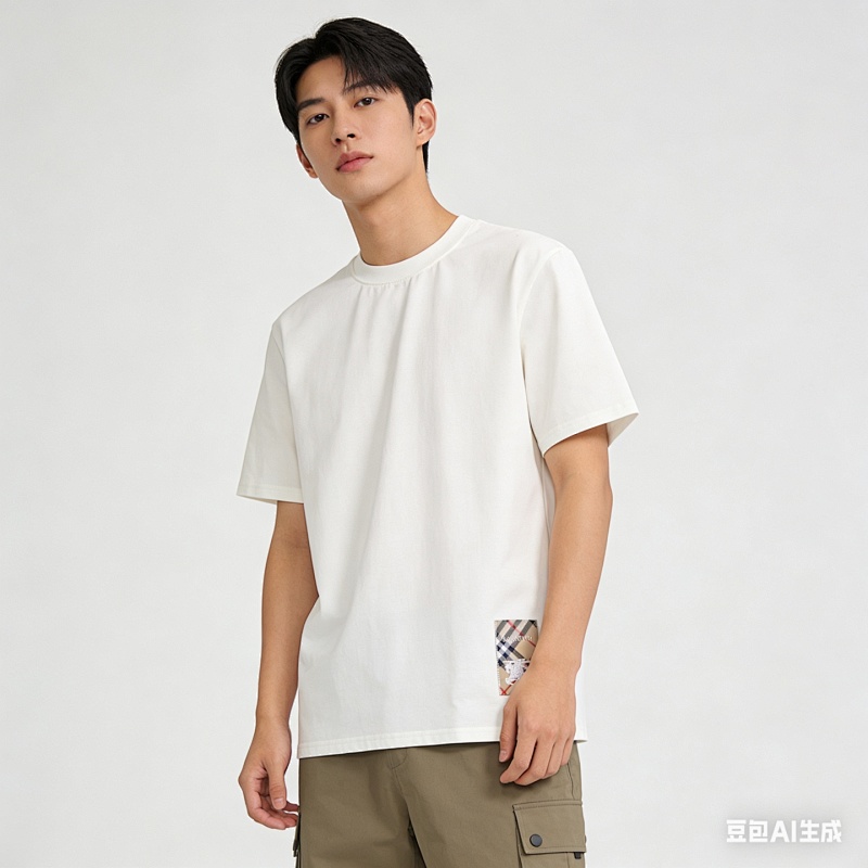 BURBERRY Check Equestrian Short Sleeve T-Shirt Style 1