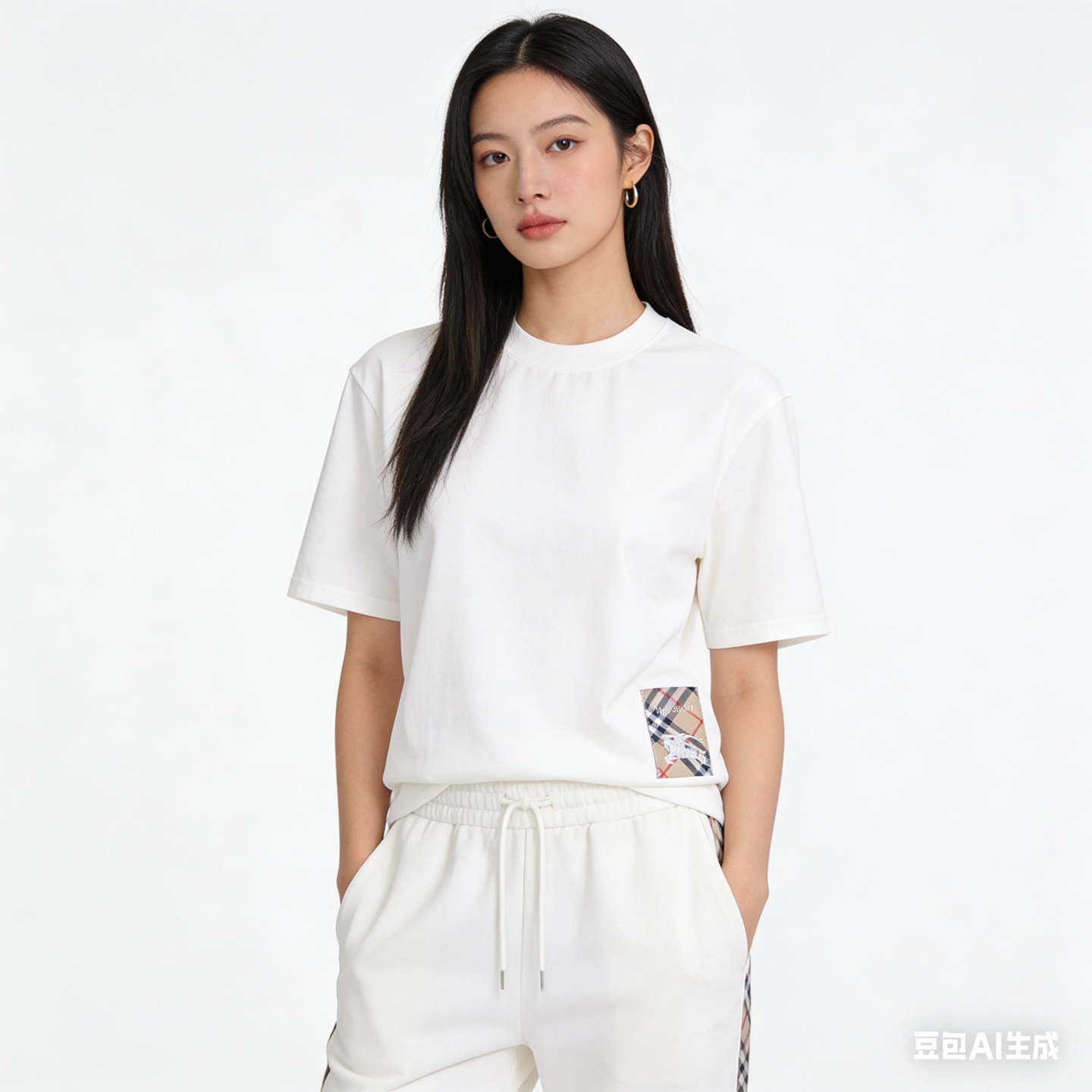 BURBERRY Check Equestrian Short Sleeve T-Shirt Style 1