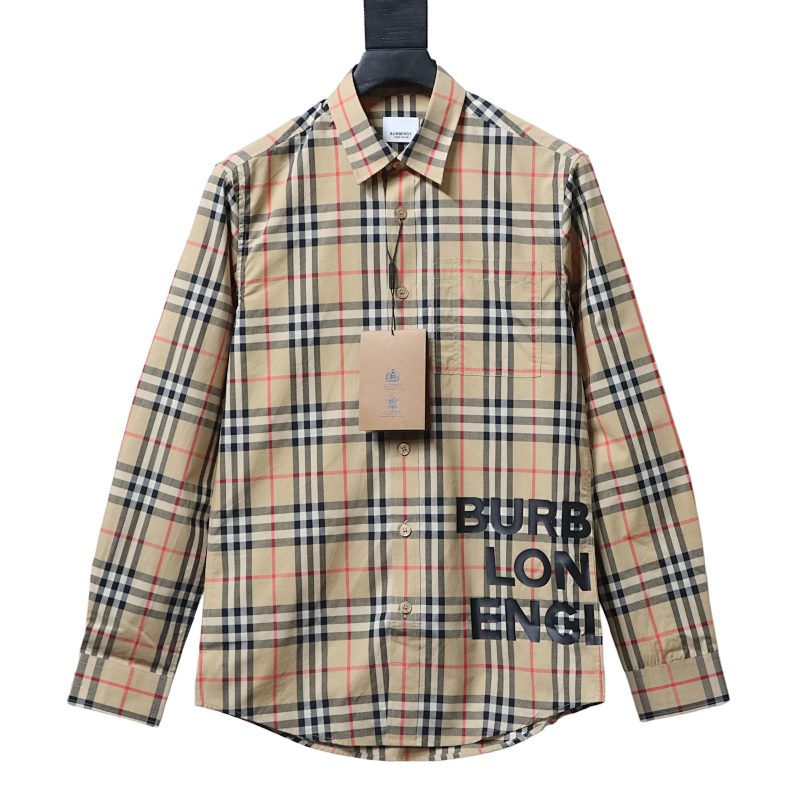 BURBERRY Check Letter Cotton Shirt