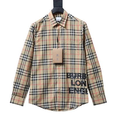 BURBERRY Check Letter Cotton Shirt 01