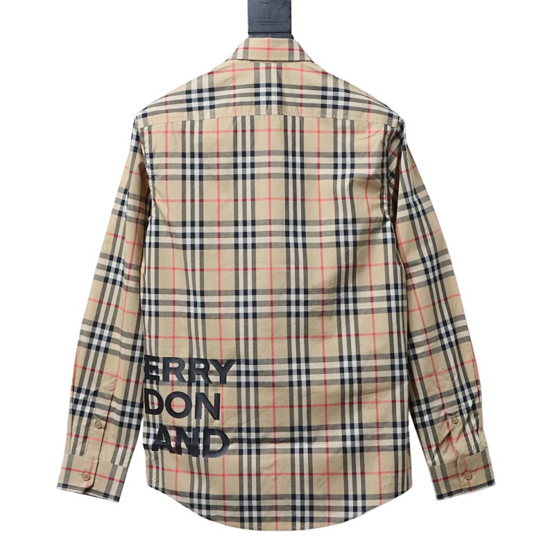 BURBERRY Check Letter Cotton Shirt