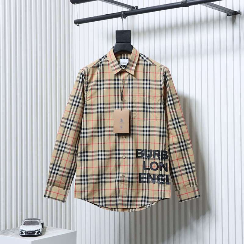 BURBERRY Check Letter Cotton Shirt