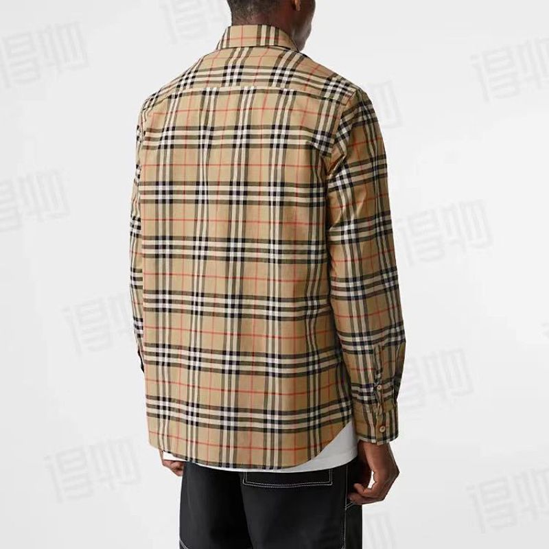 BURBERRY Check Letter Cotton Shirt