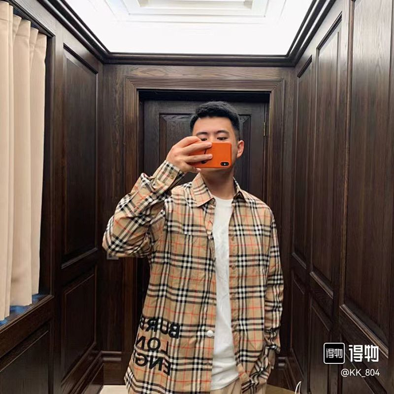 BURBERRY Check Letter Cotton Shirt