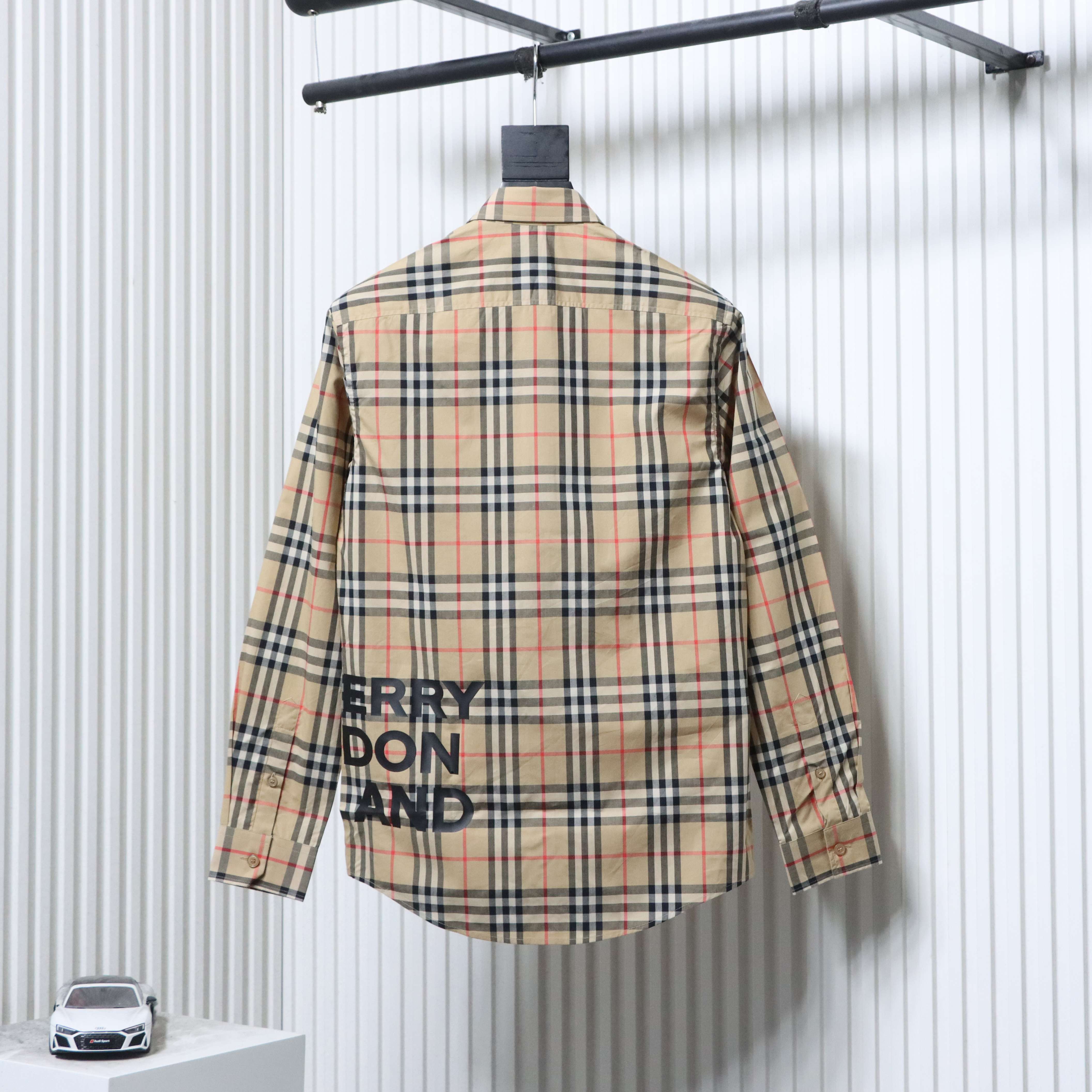 BURBERRY Check Letter Cotton Shirt