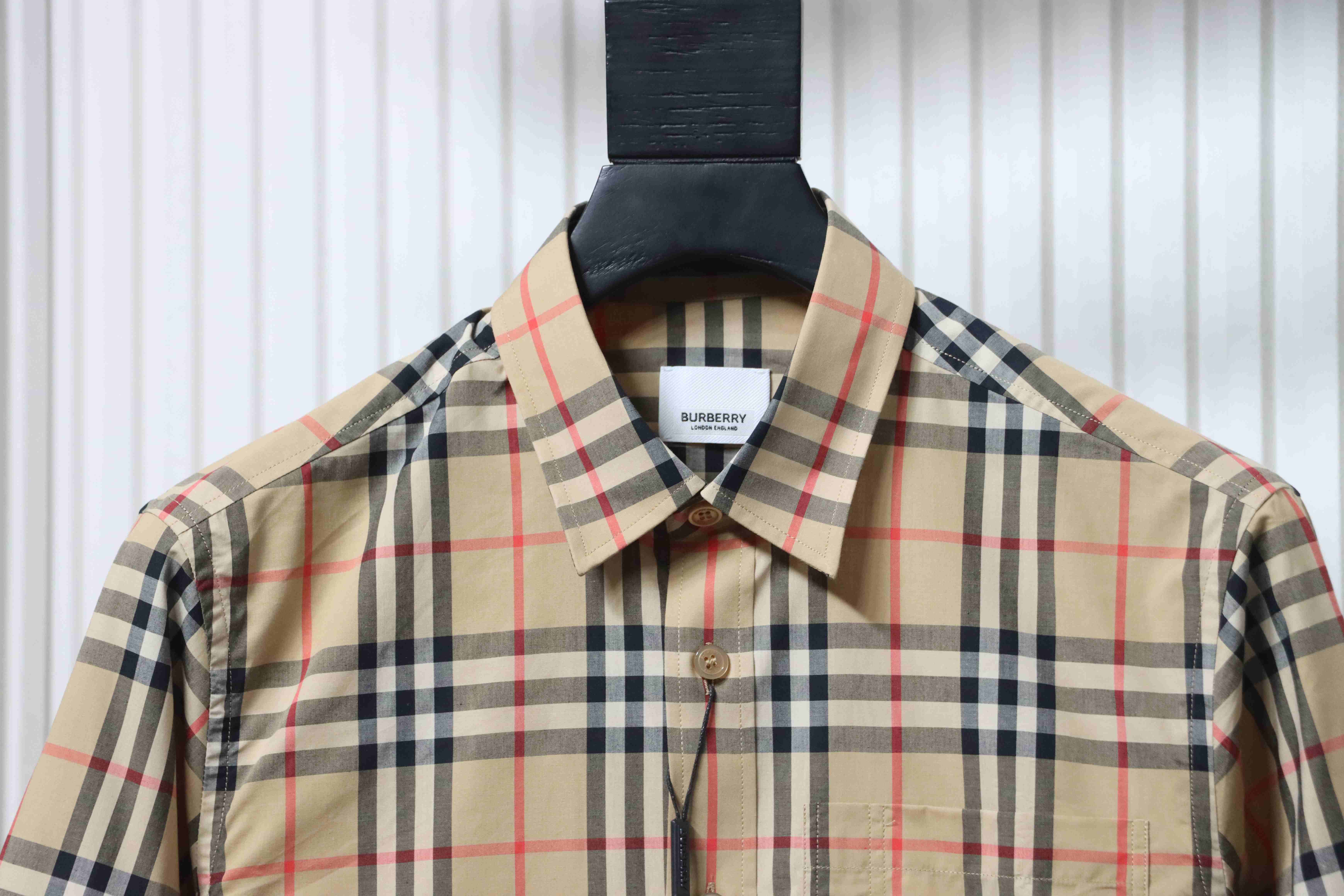 BURBERRY Check Letter Cotton Shirt