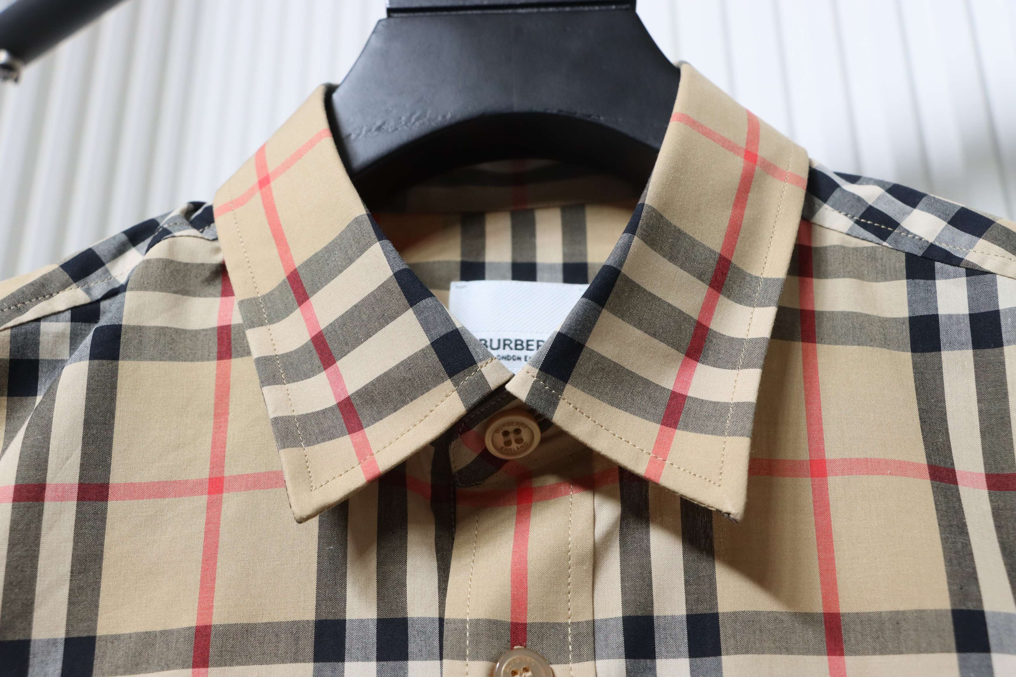 BURBERRY Check Letter Cotton Shirt