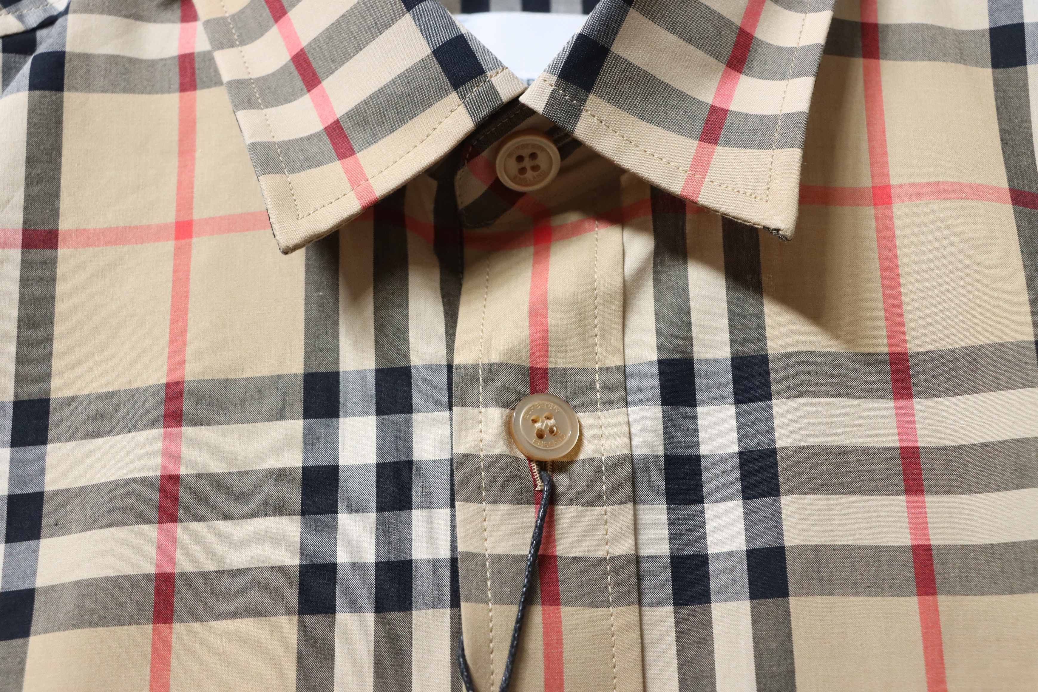 BURBERRY Check Letter Cotton Shirt