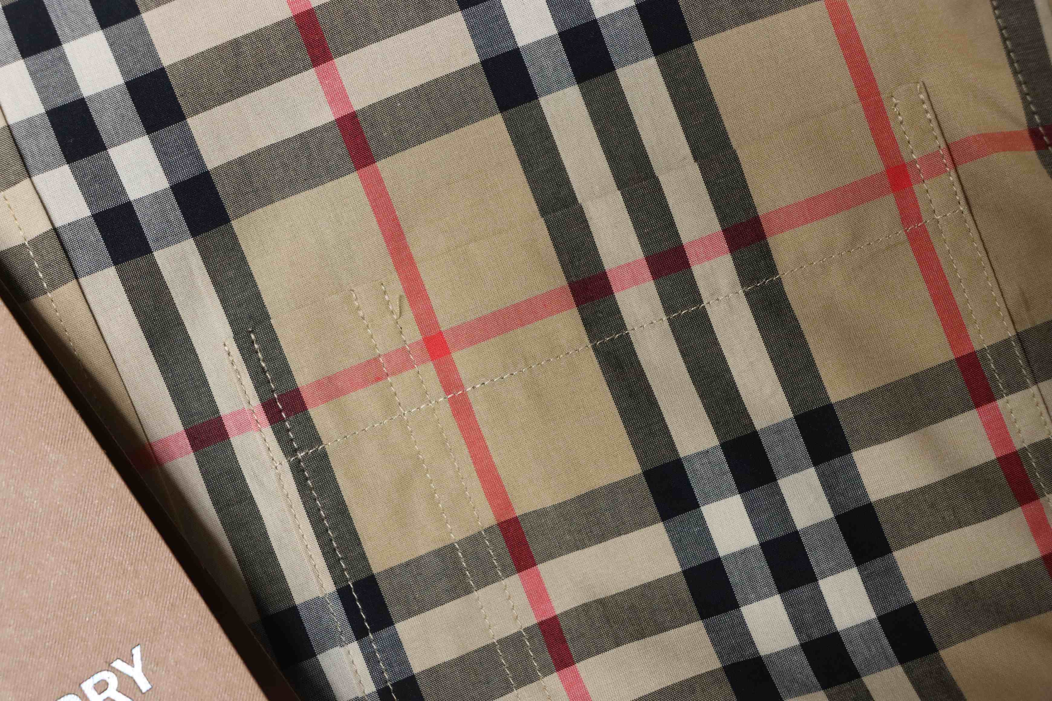 BURBERRY Check Letter Cotton Shirt