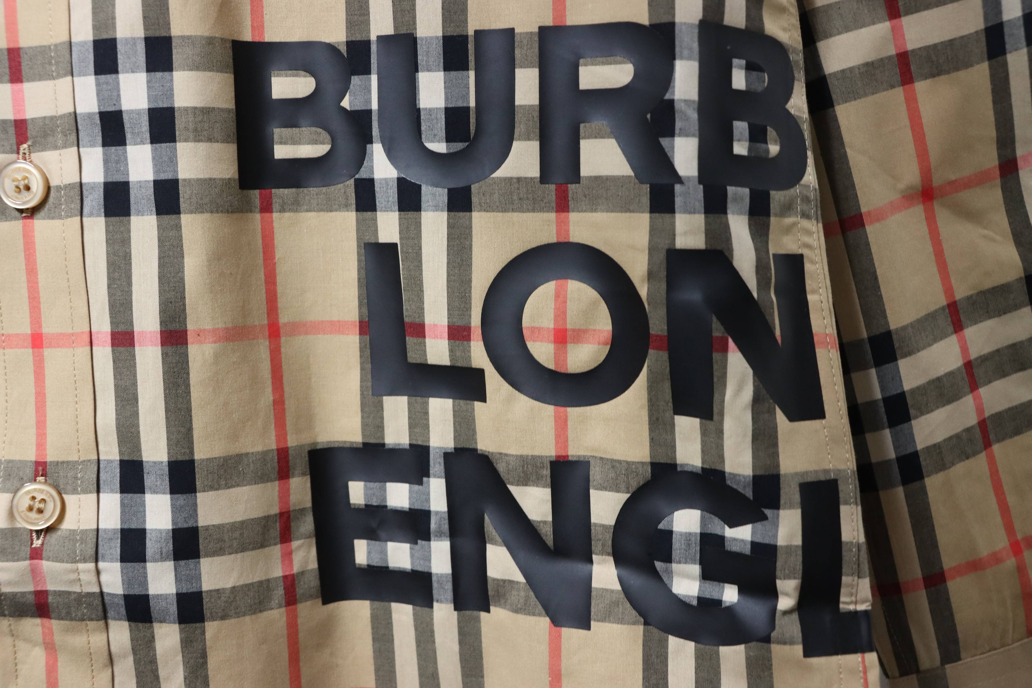 BURBERRY Check Letter Cotton Shirt