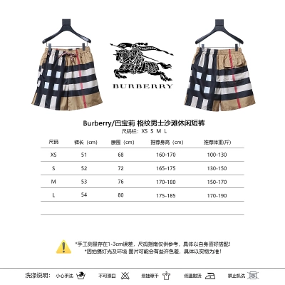 BURBERRY Check Men's Beach Casual Beach Casual Shorts Style 1 02
