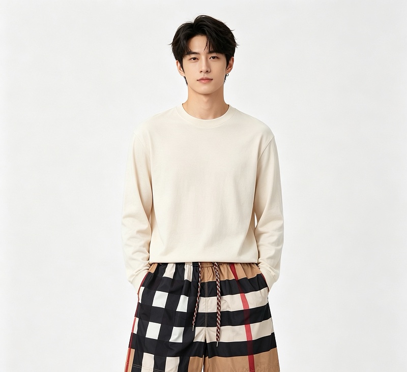 BURBERRY Check Men's Beach Casual Beach Casual Shorts Style 3
