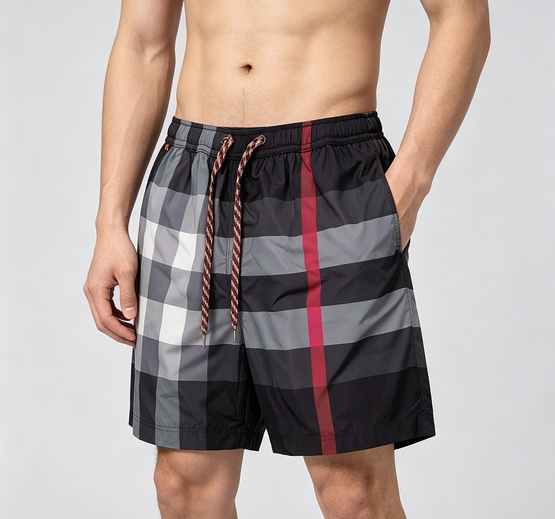 BURBERRY Check Men's Beach Casual Beach Casual Shorts Style 4
