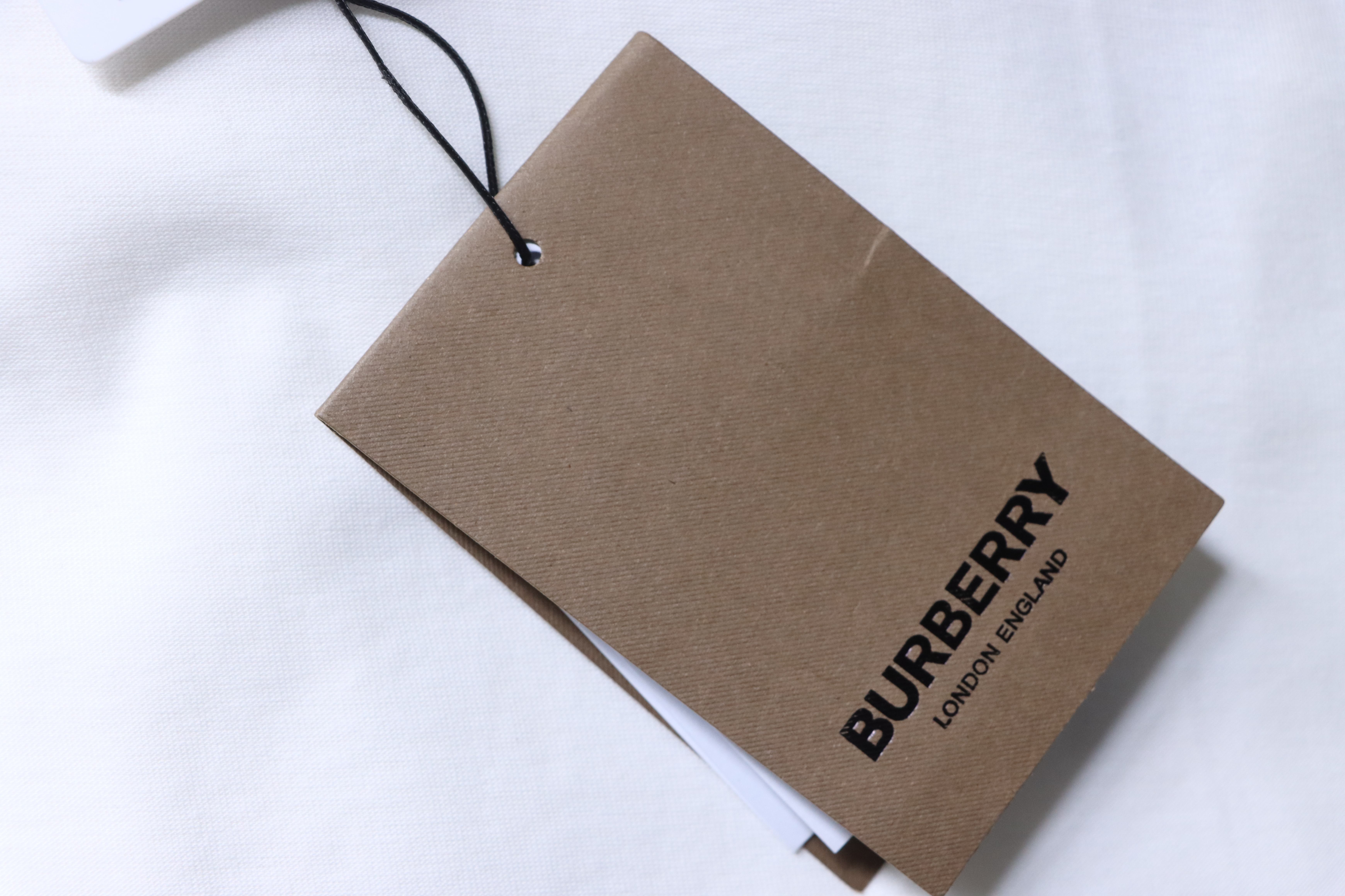 BURBERRY Check Panel Embroidery Short Sleeve T-Shirt Style 1