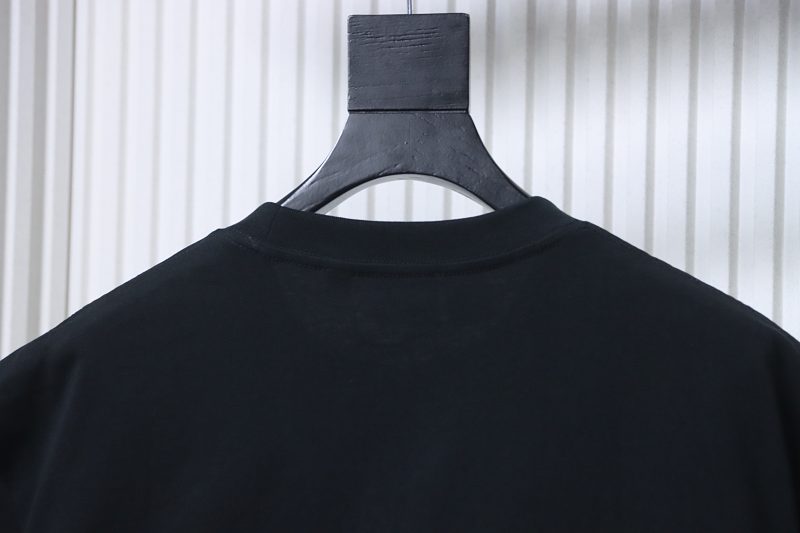 BURBERRY Check Panel Embroidery Short Sleeve T-Shirt Style 2