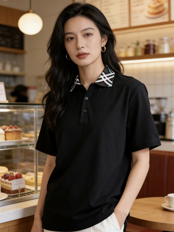 BURBERRY Check Short Sleeve Polo Shirt