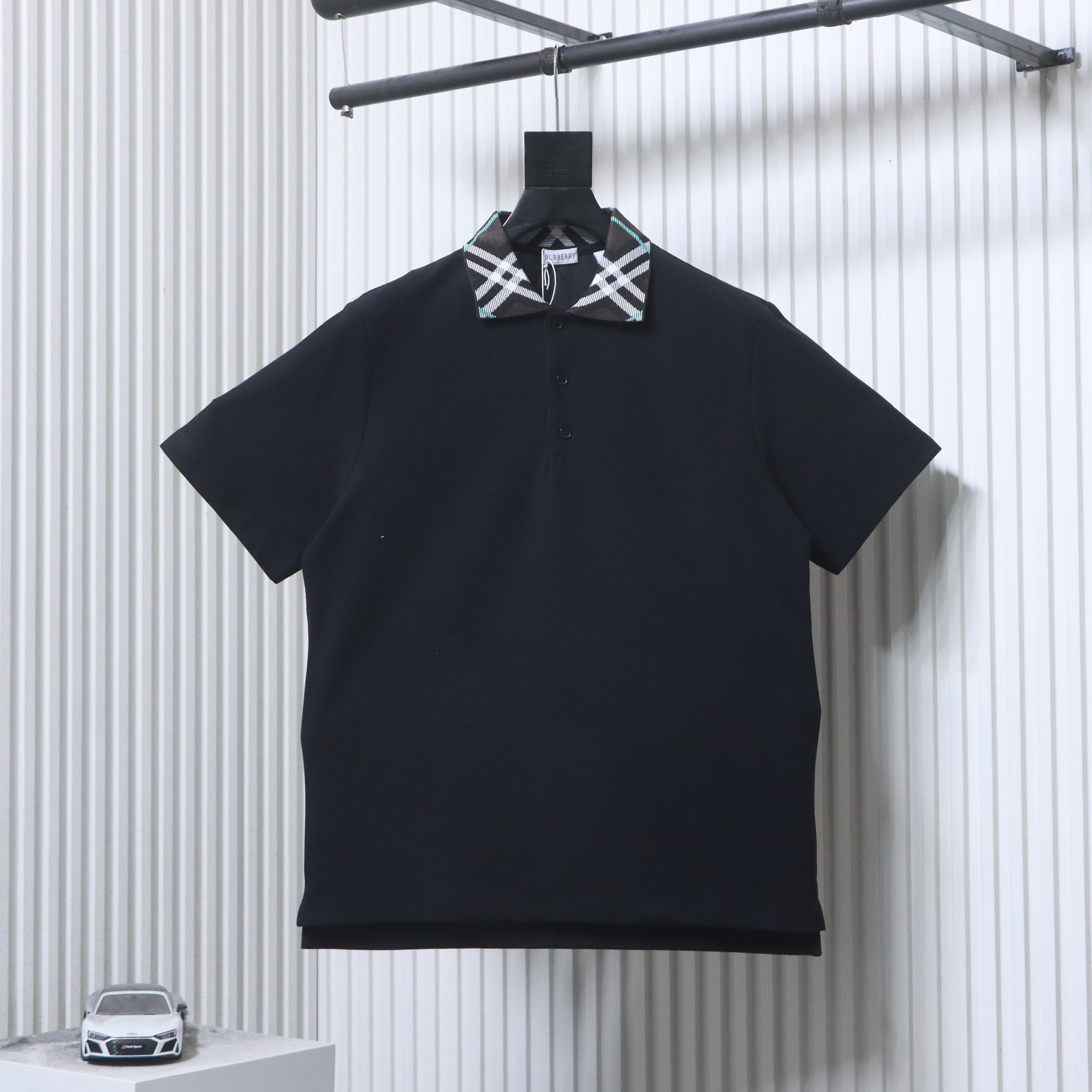 BURBERRY Check Short Sleeve Polo Shirt