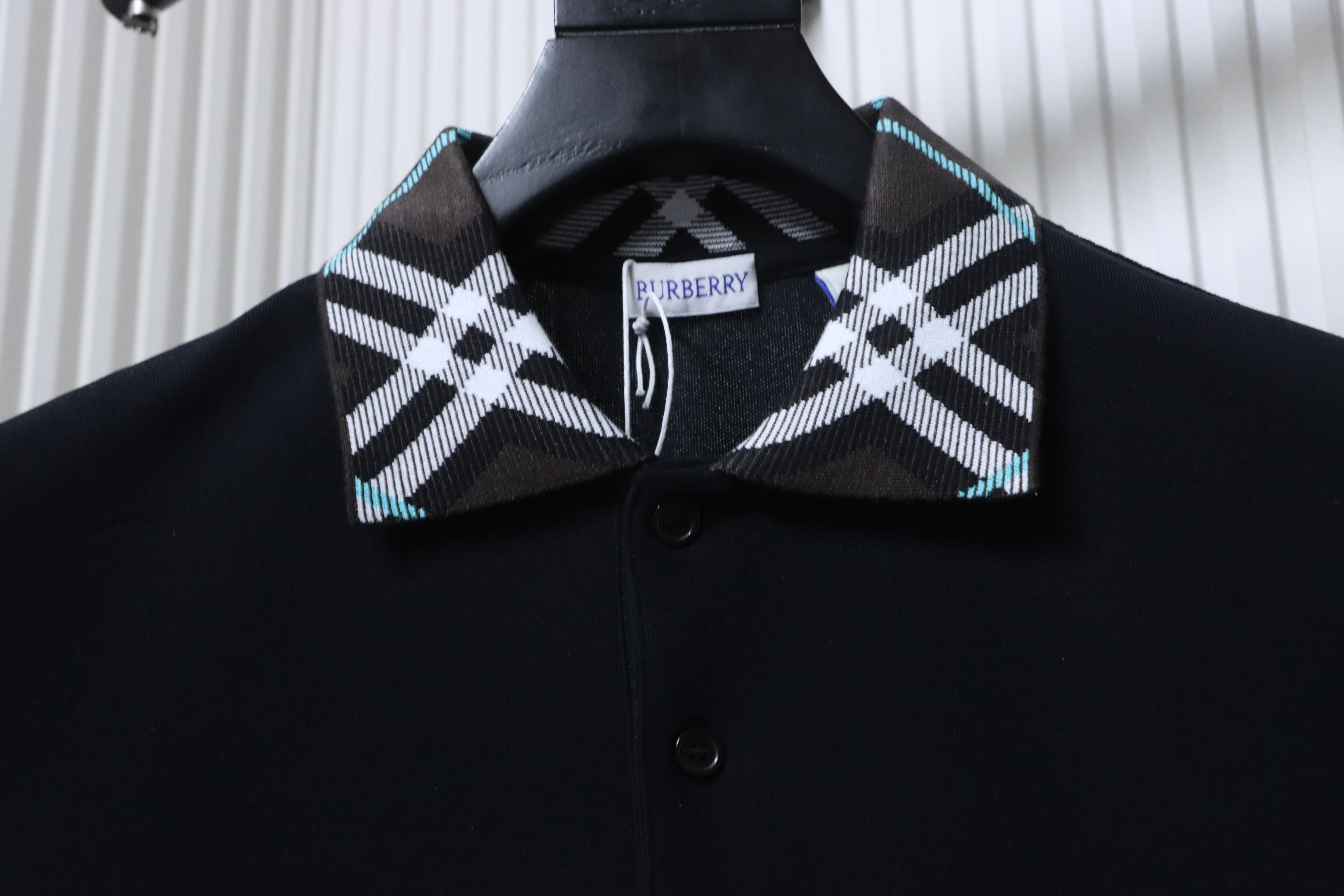 BURBERRY Check Short Sleeve Polo Shirt