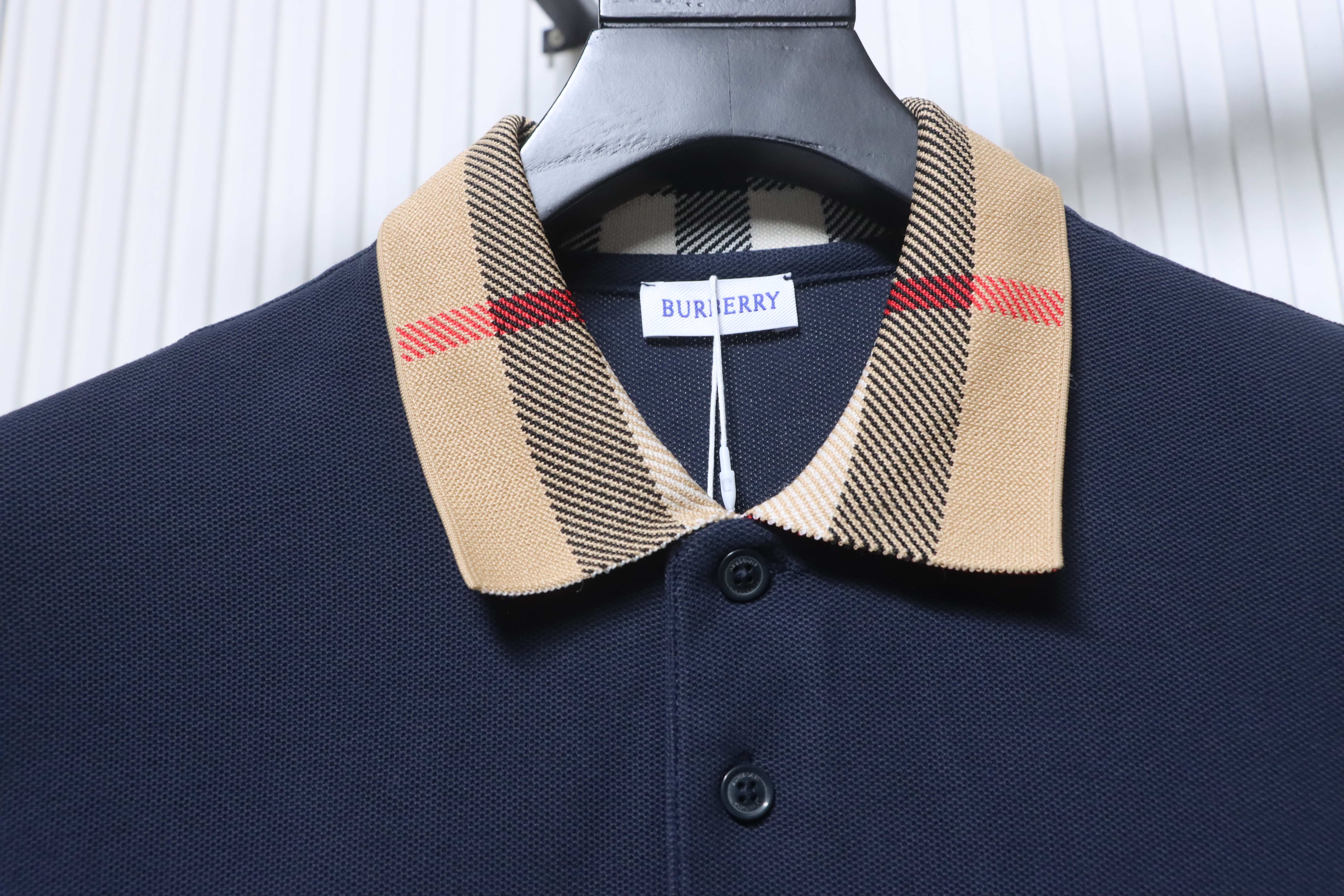 BURBERRY Check Short Sleeve Polo Shirt Style 1
