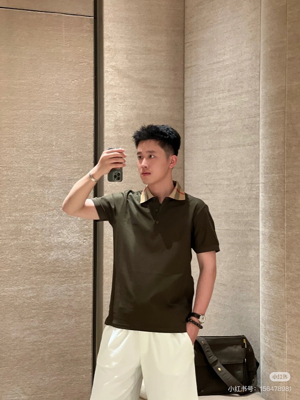 BURBERRY Check Short Sleeve Polo Shirt Style 2