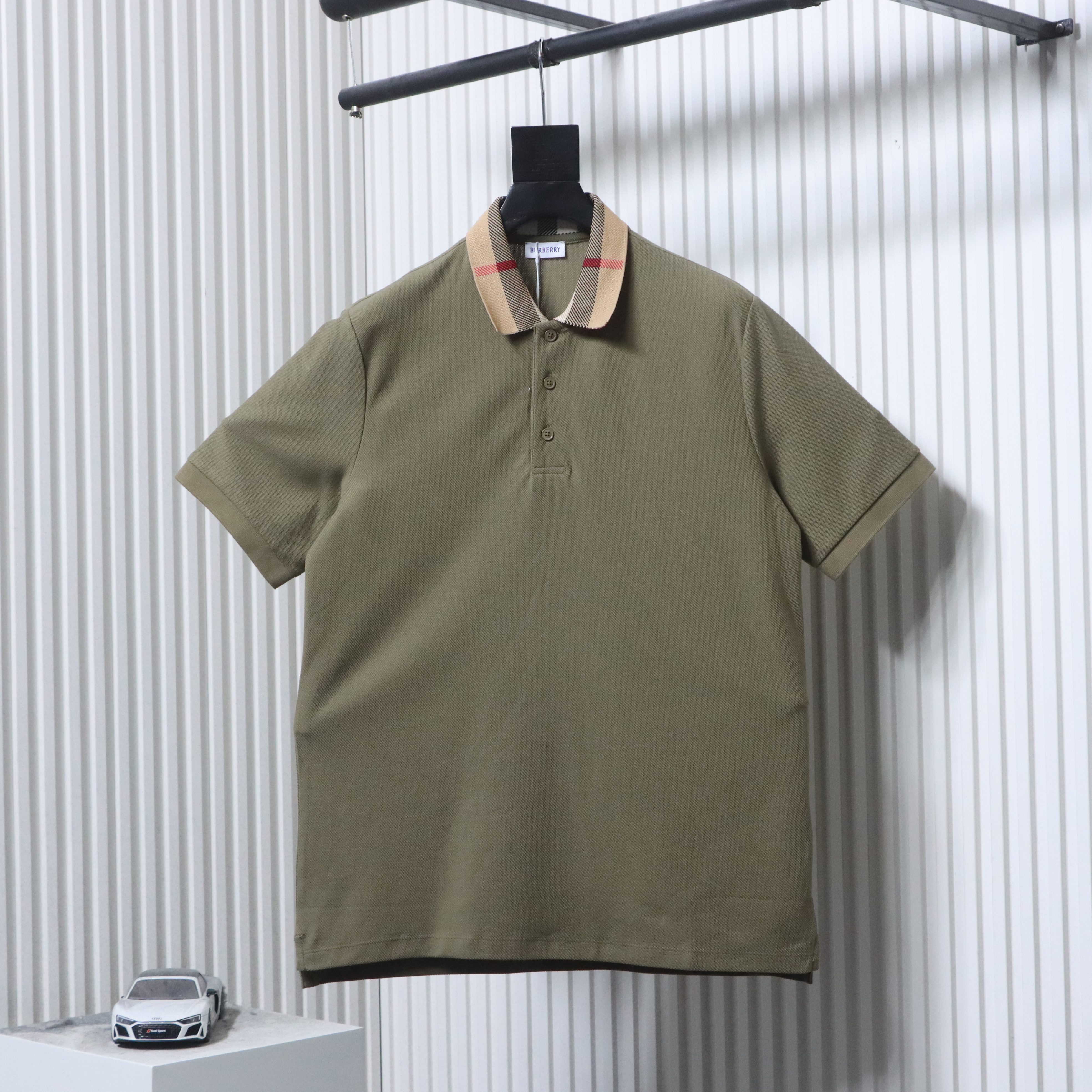 BURBERRY Check Short Sleeve Polo Shirt Style 2