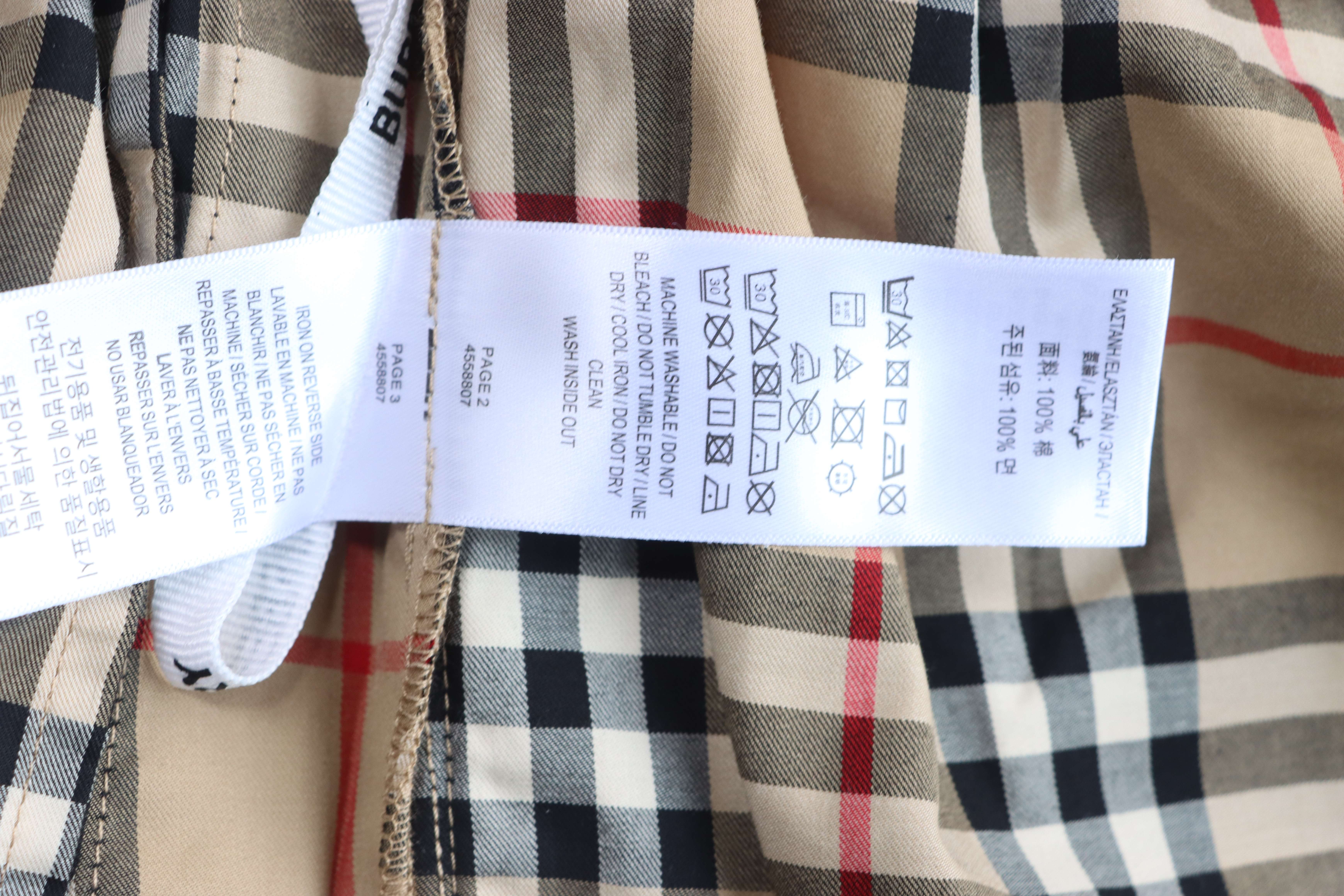 BURBERRY Check Shorts Style 2