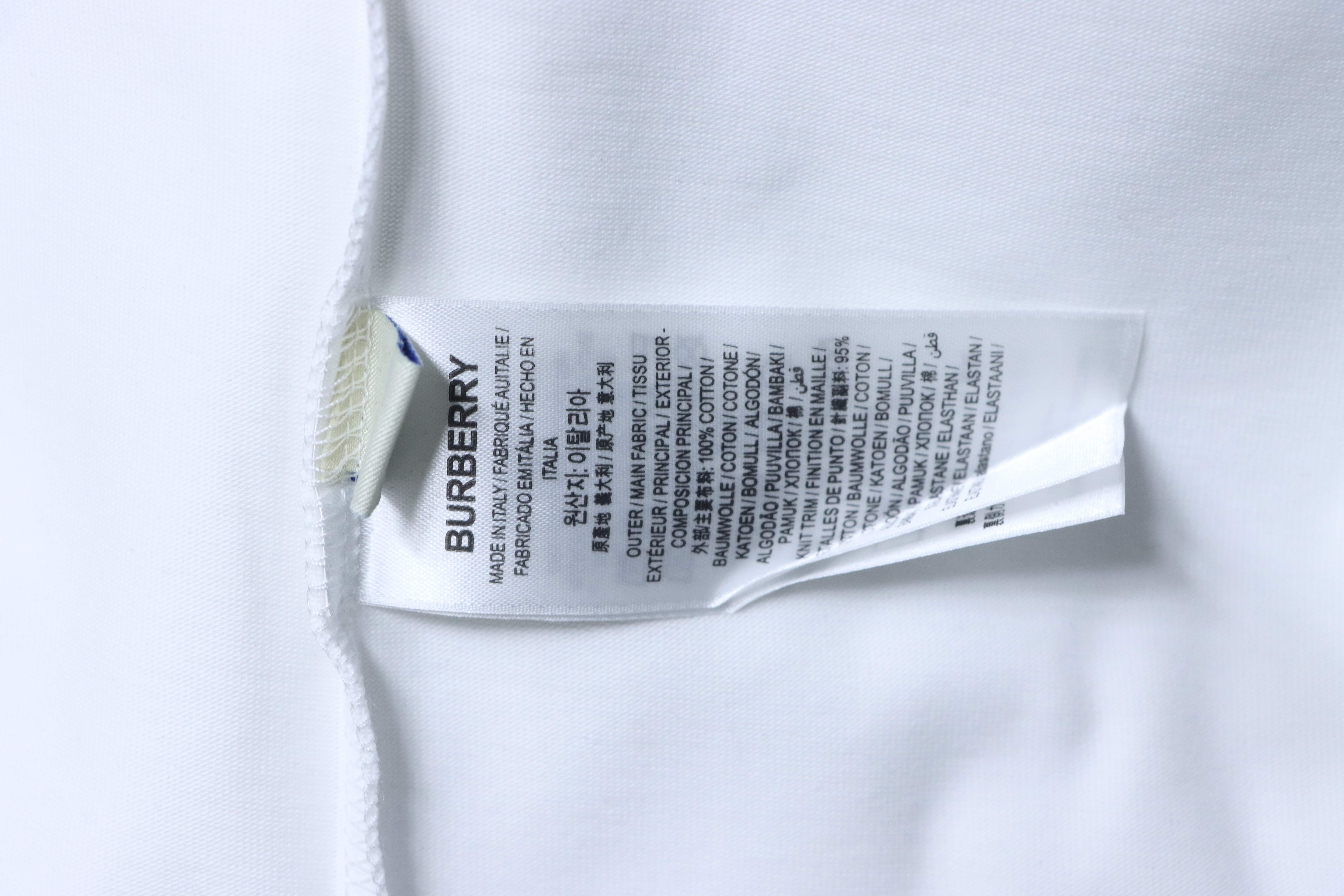 BURBERRY Check Trim Equestrian Embroidery Short Sleeve T-Shirt Style 1