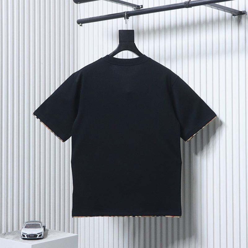 BURBERRY Check Trim Equestrian Embroidery Short Sleeve T-Shirt Style 2