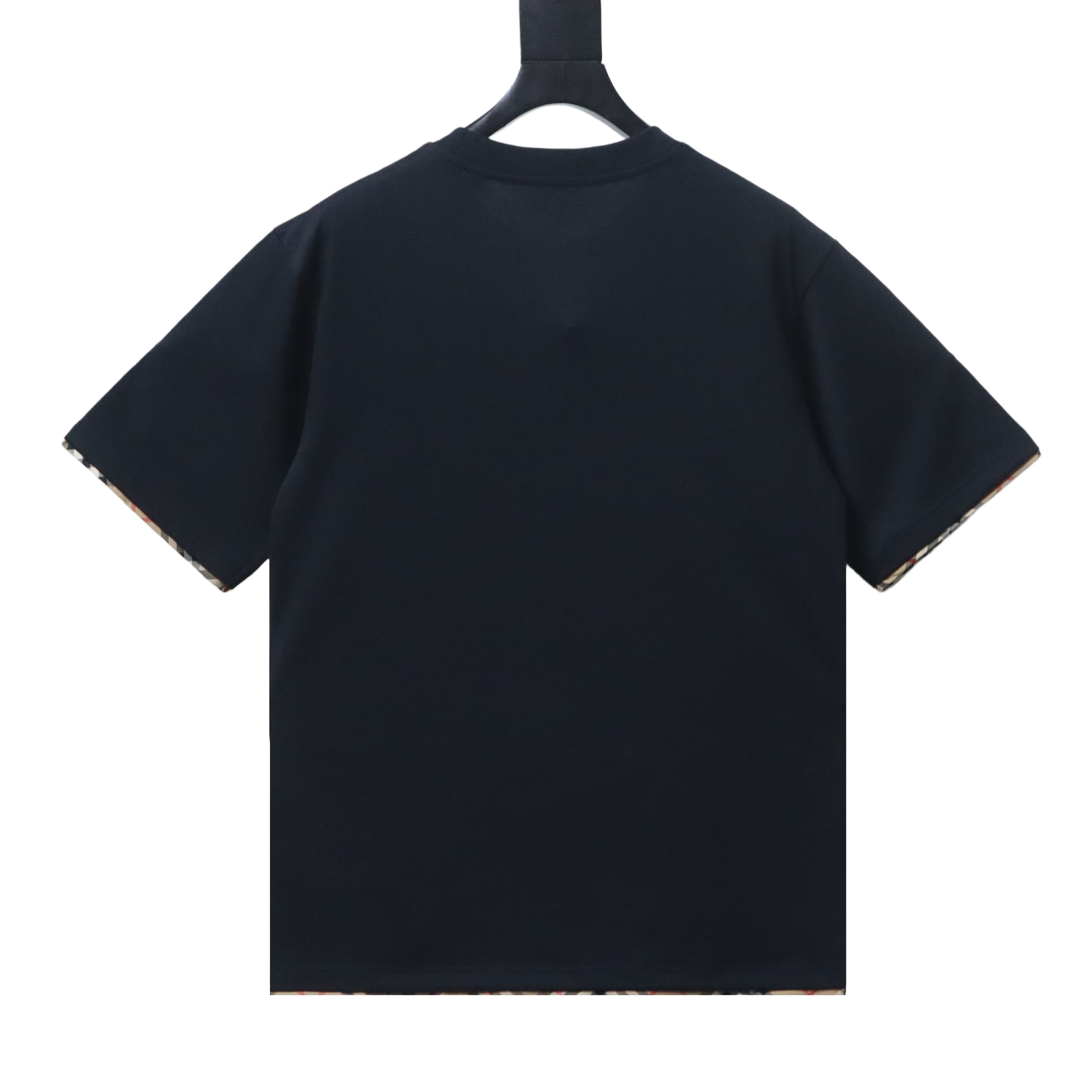 BURBERRY Check Trim Equestrian Embroidery Short Sleeve T-Shirt Style 2