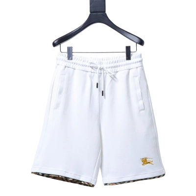 BURBERRY Check Trim Equestrian Embroidery Shorts Style 1 01