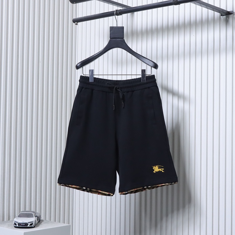 BURBERRY Check Trim Equestrian Embroidery Shorts Style 2
