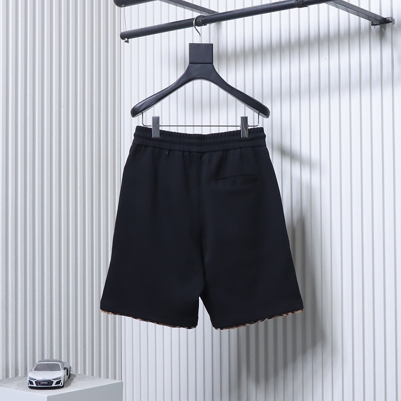 BURBERRY Check Trim Equestrian Embroidery Shorts Style 2