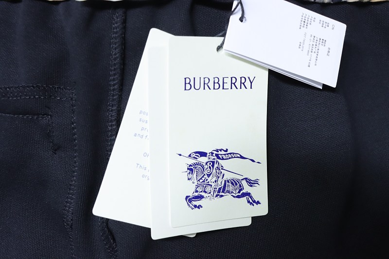 BURBERRY Check Trim Equestrian Embroidery Shorts Style 2