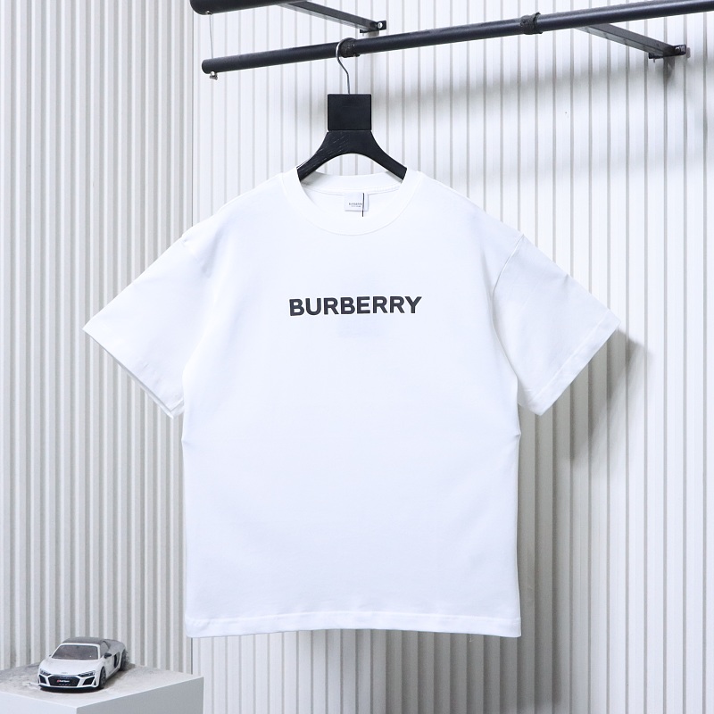 BURBERRY Classic Logo Letter Print Crew Neck Short Sleeve T-Shirt Style 2