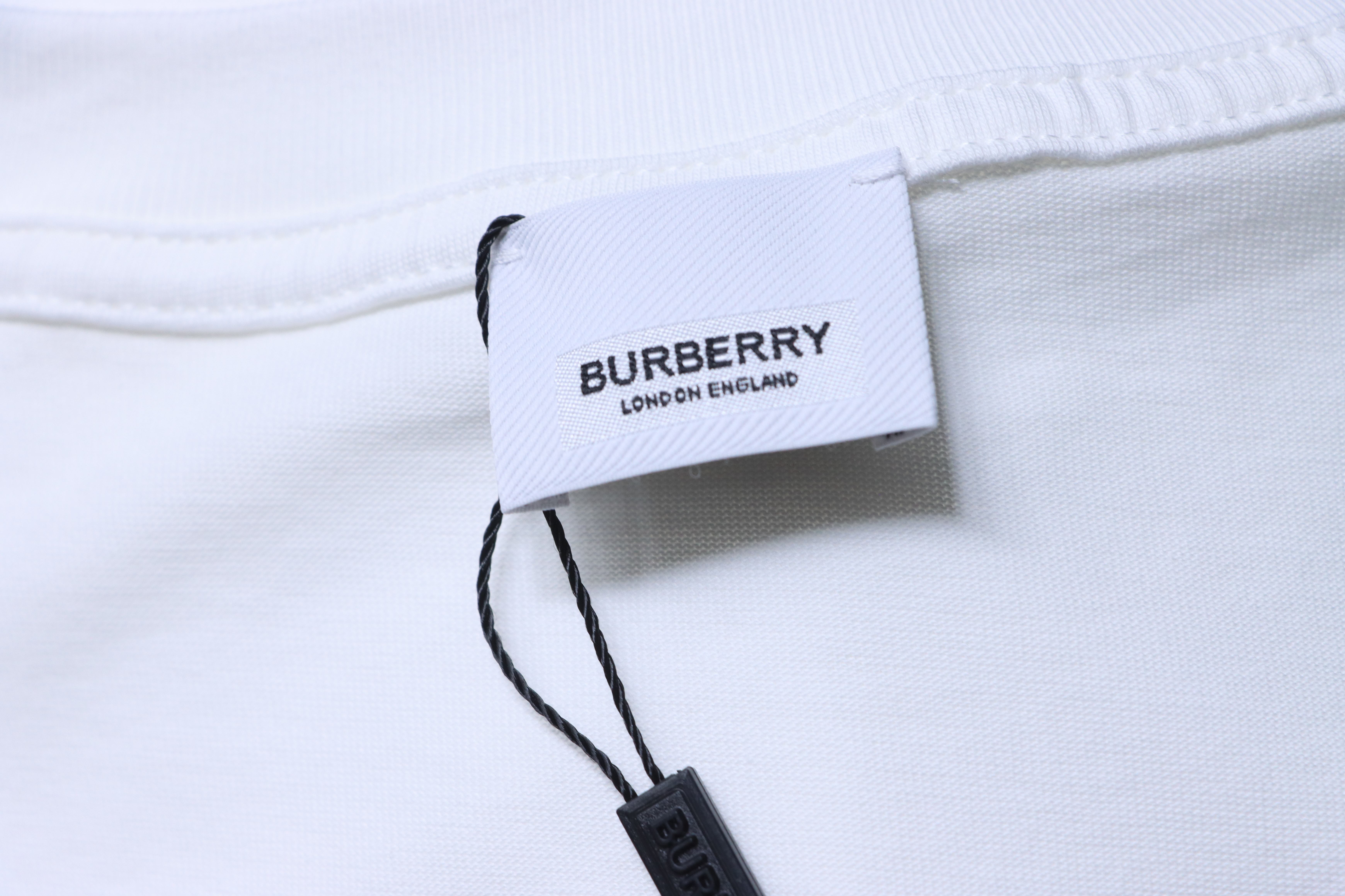BURBERRY Classic Logo Letter Print Crew Neck Short Sleeve T-Shirt Style 2