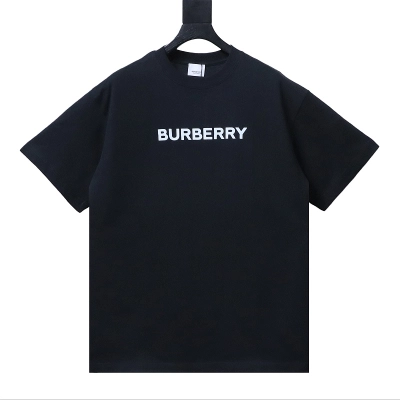 BURBERRY Classic Logo Letter Print Crew Neck Short Sleeve T-Shirt Style 3 01