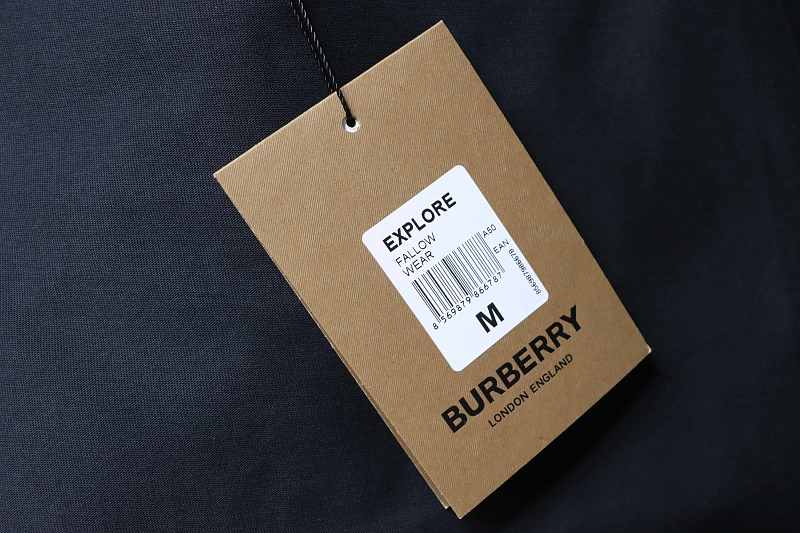 BURBERRY Classic Logo Letter Print Crew Neck Short Sleeve T-Shirt Style 3